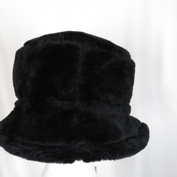 David & Young Black Faux Fur Bucket Hat main image 4